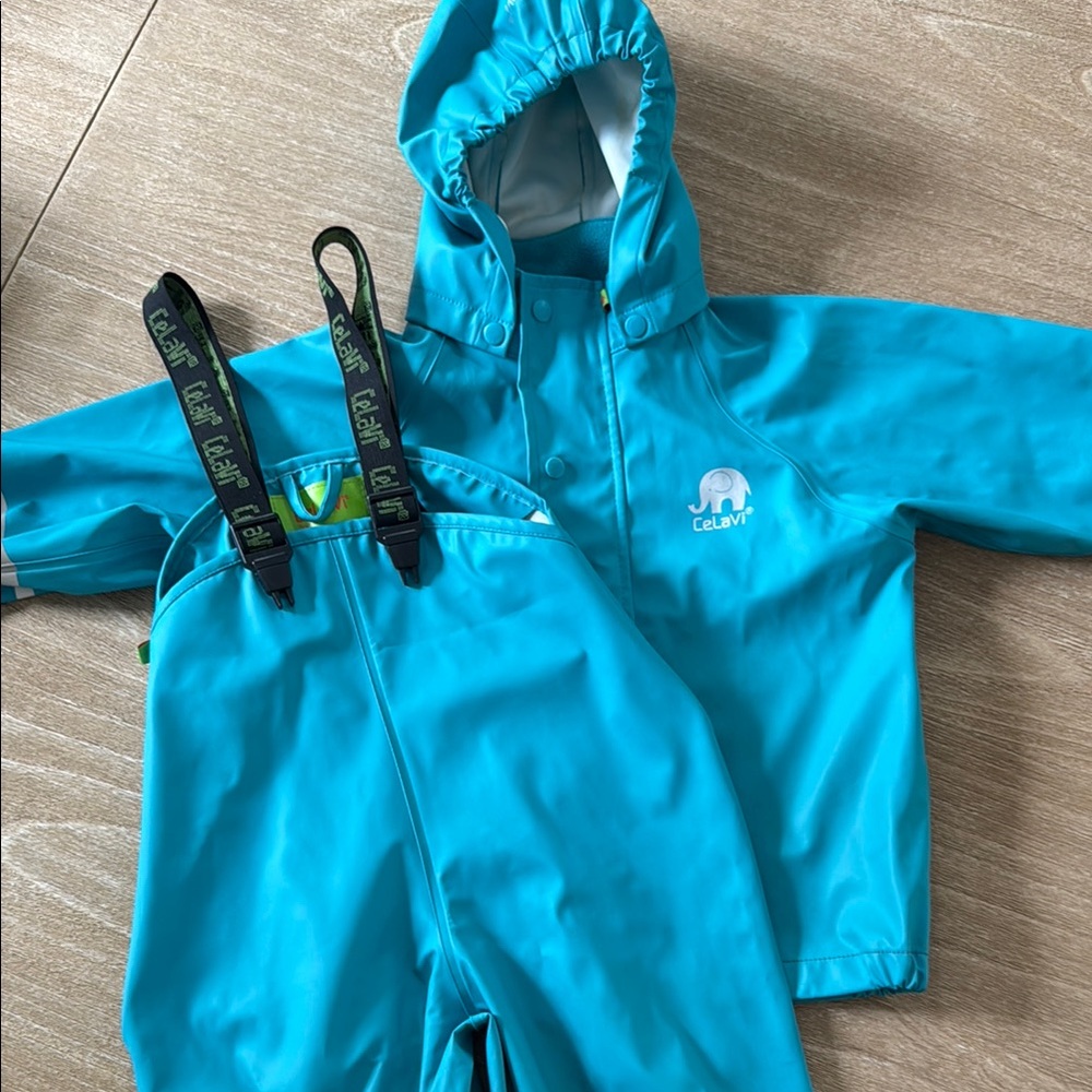 CeLaVi Kids Blue Rain Suit (2yrs)